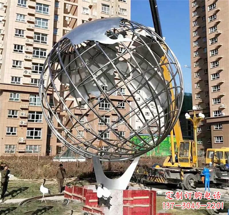 安阳不锈钢喷泉地球仪雕塑