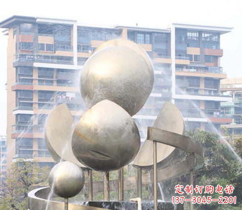 安阳不锈钢喷泉雕塑1