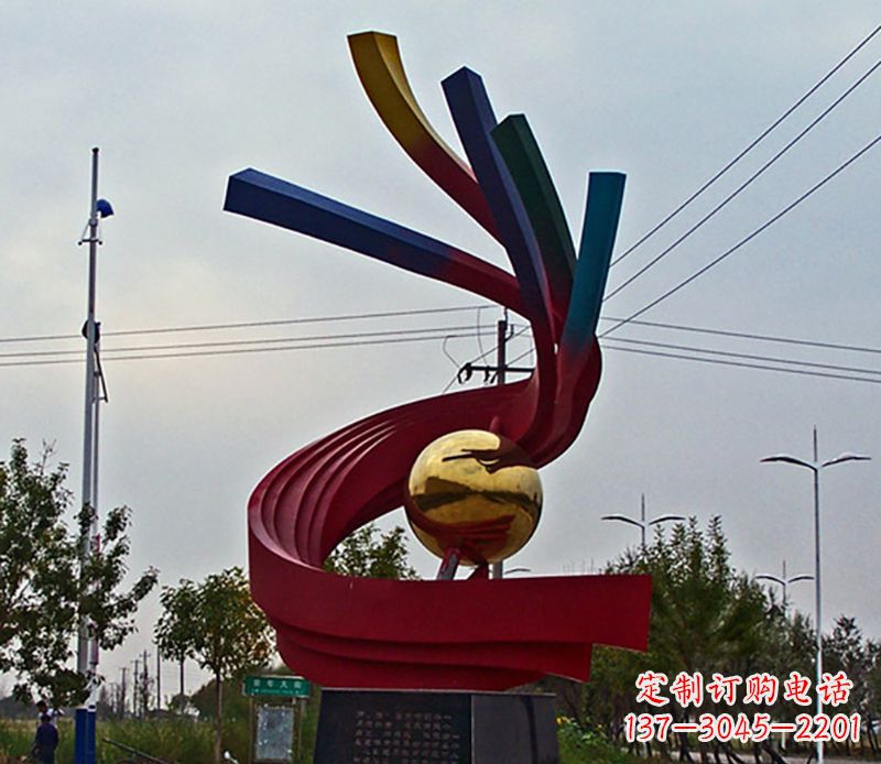 安阳不锈钢飘带广场景观