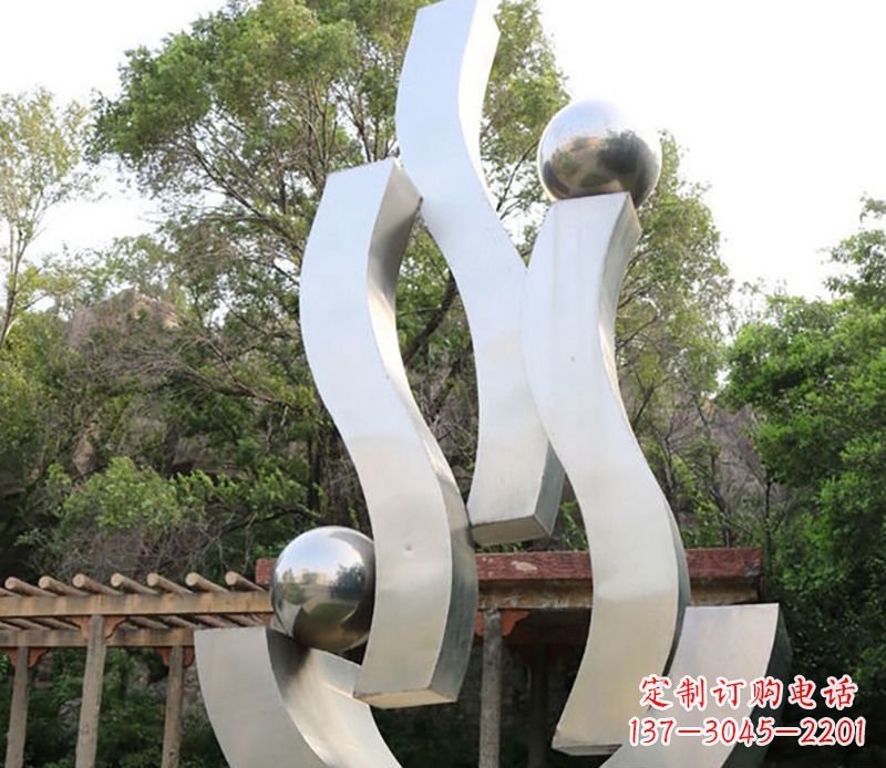 安阳不锈钢飘带小区景观