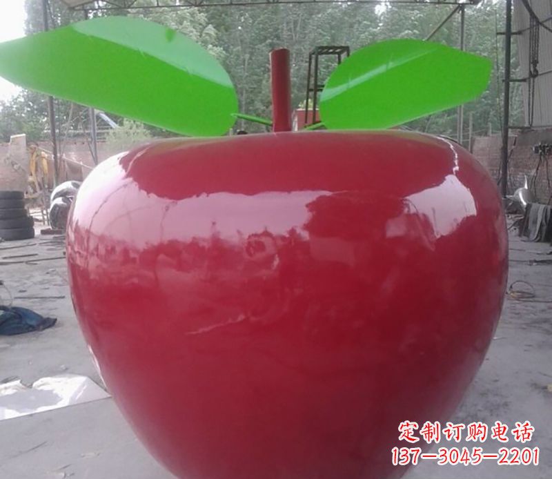 安阳不锈钢苹果城市景观雕塑