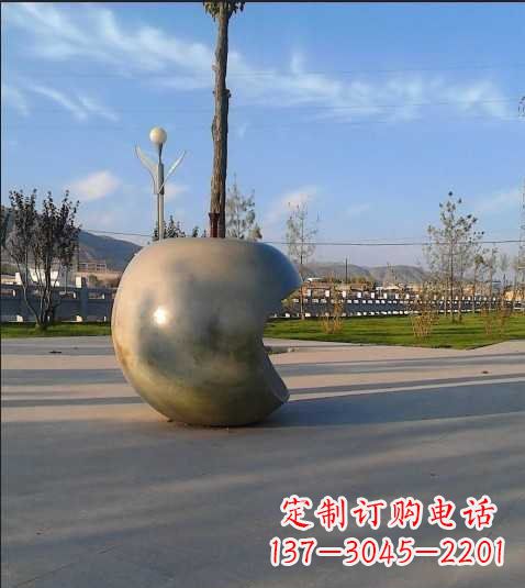 安阳不锈钢苹果广场雕塑 (2)