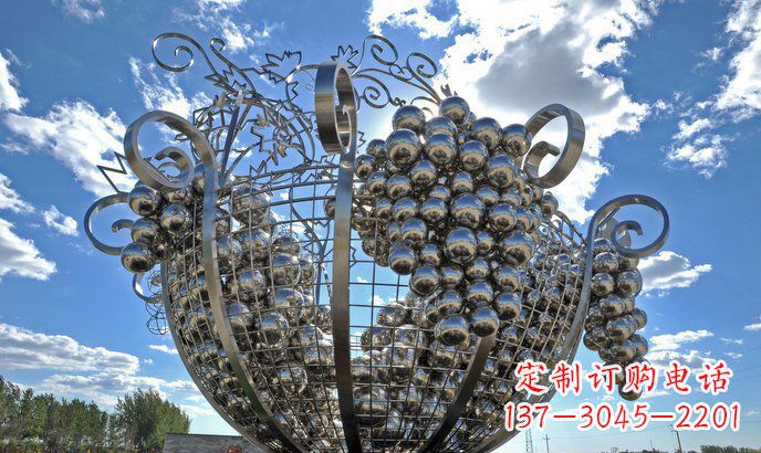 安阳不锈钢葡萄丰收雕塑