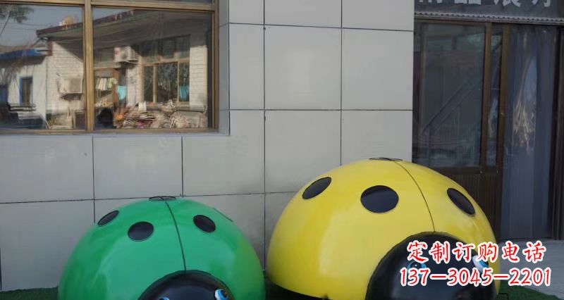 安阳不锈钢七星瓢虫雕塑公园动物雕塑