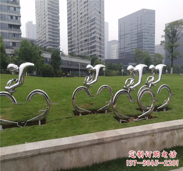 安阳不锈钢骑自行车雕塑