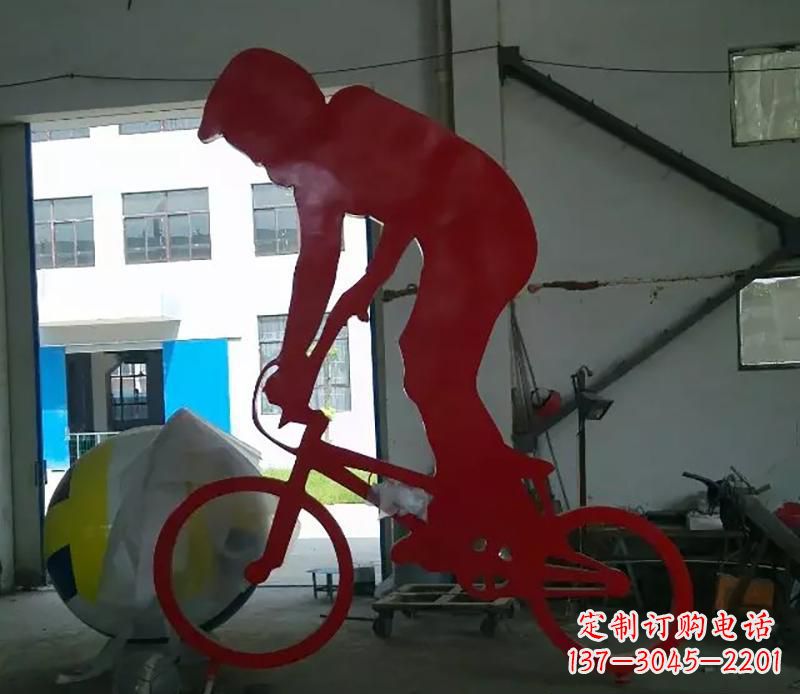 安阳不锈钢骑自行车运动雕塑