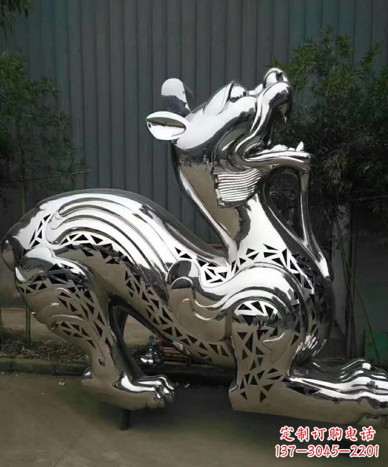安阳不锈钢神兽麒麟造型雕塑