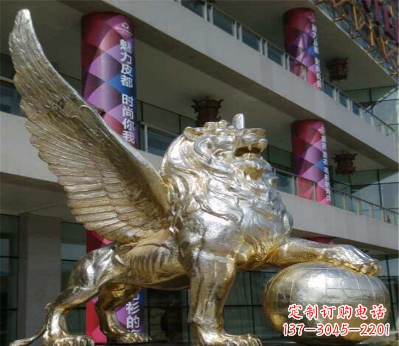 安阳不锈钢狮子雕塑象征力量与美