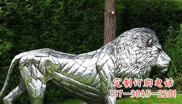 安阳不锈钢狮子动物雕塑