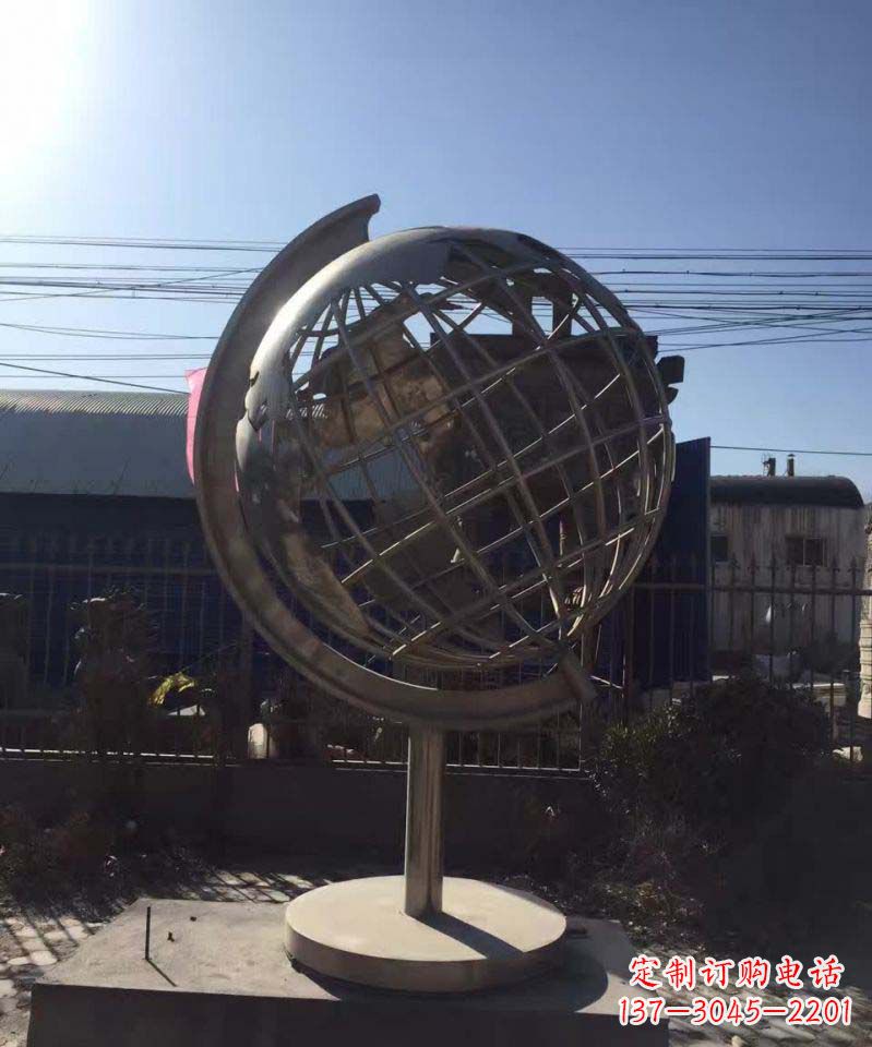 安阳不锈钢室内景观地球仪雕塑