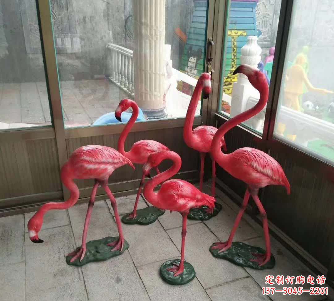 安阳不锈钢室外仿真火烈鸟雕塑