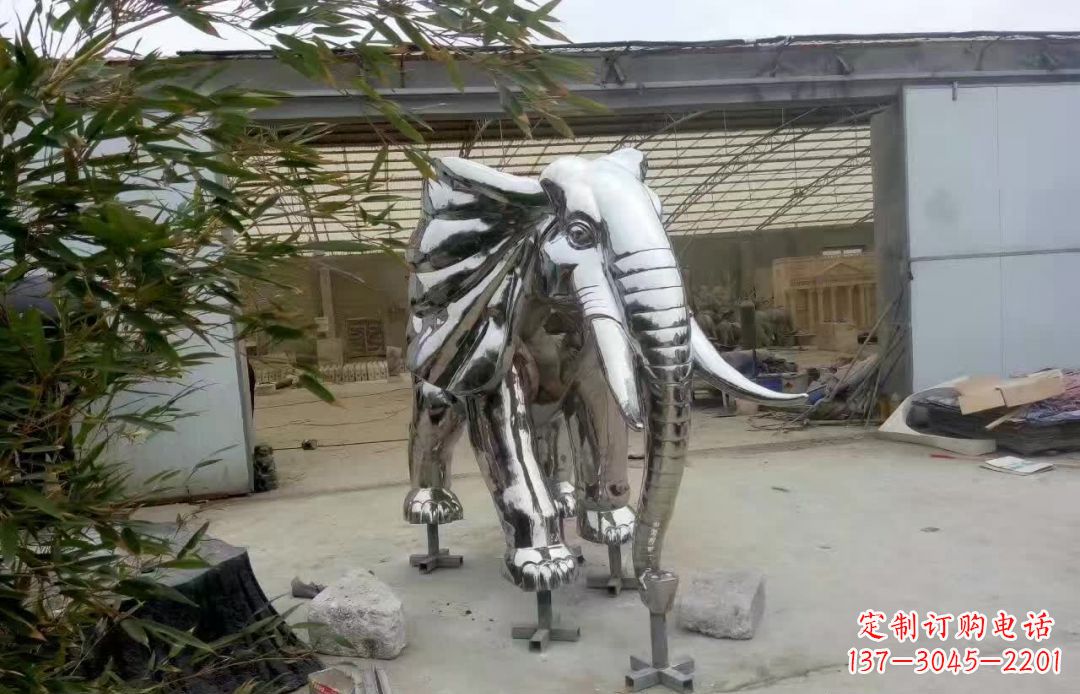 安阳不锈钢售楼部装饰动物大象