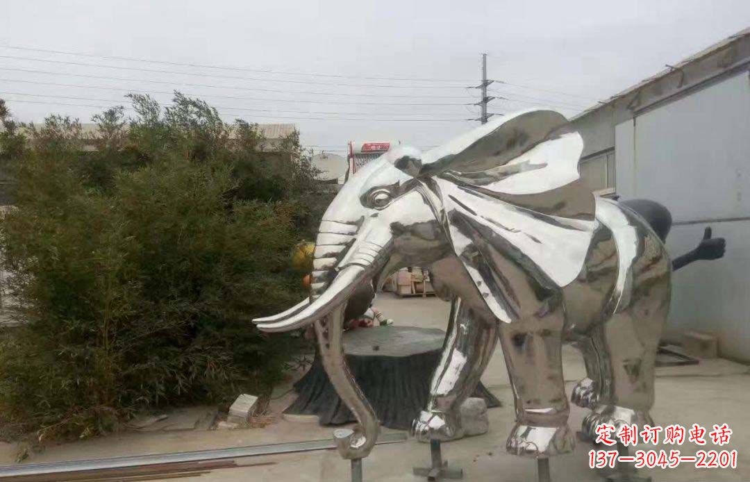 安阳不锈钢售楼部装饰动物大象雕塑