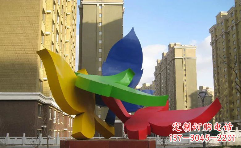 安阳不锈钢树叶景观雕塑