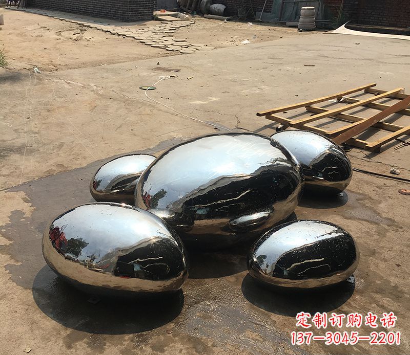 安阳不锈钢水滴创造景观雕塑