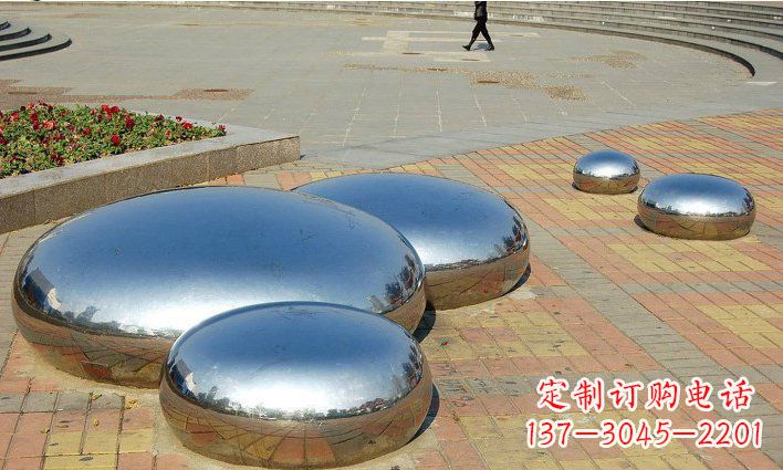安阳不锈钢水滴雕塑 (2)