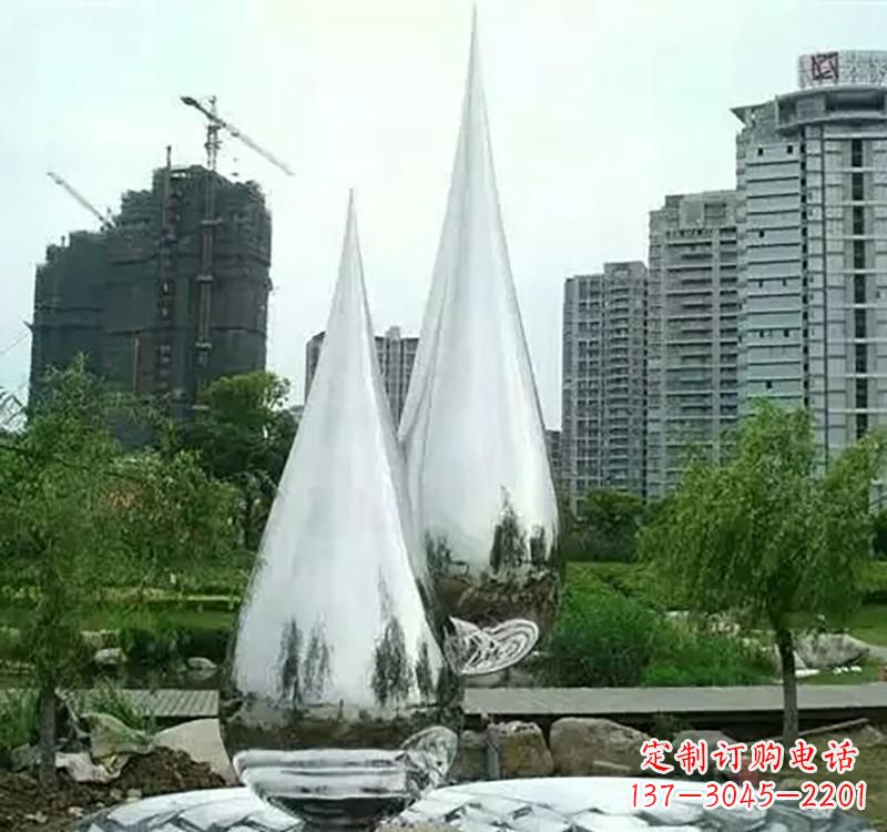 安阳不锈钢水滴拱门雕塑