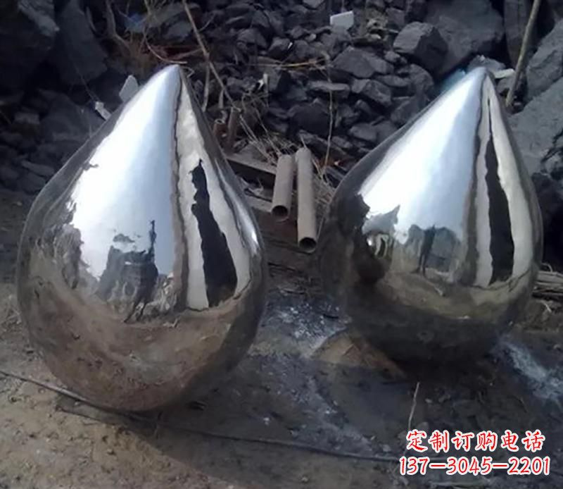 安阳不锈钢水滴景观雕塑