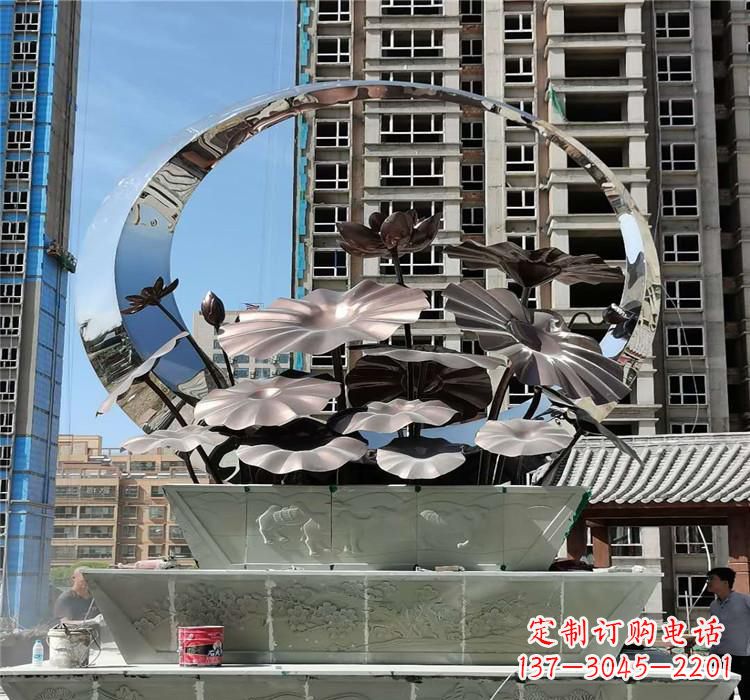 安阳不锈钢水景荷花雕塑
