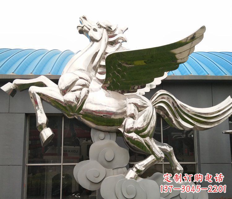 安阳不锈钢踏云的飞马城市雕塑