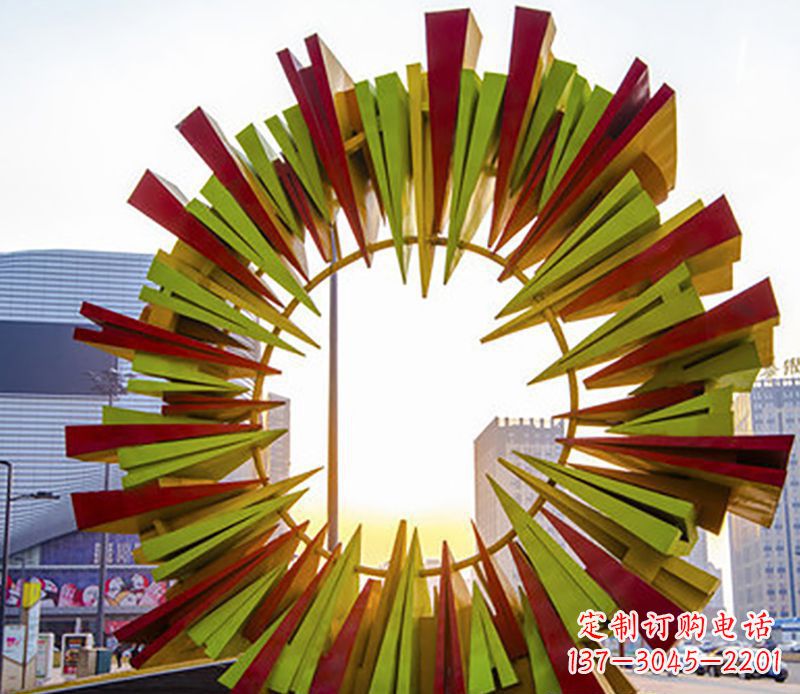 安阳不锈钢太阳花广场景观雕塑