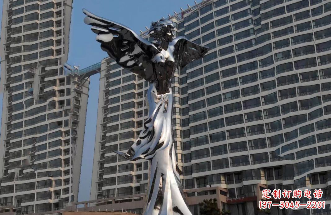 安阳不锈钢天使城市景观雕塑