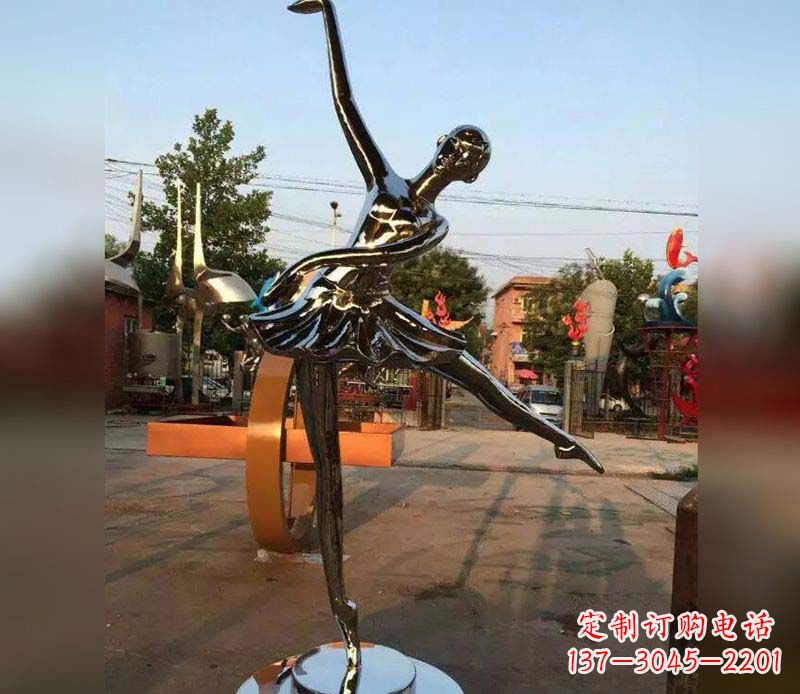 安阳不锈钢跳舞美女雕塑