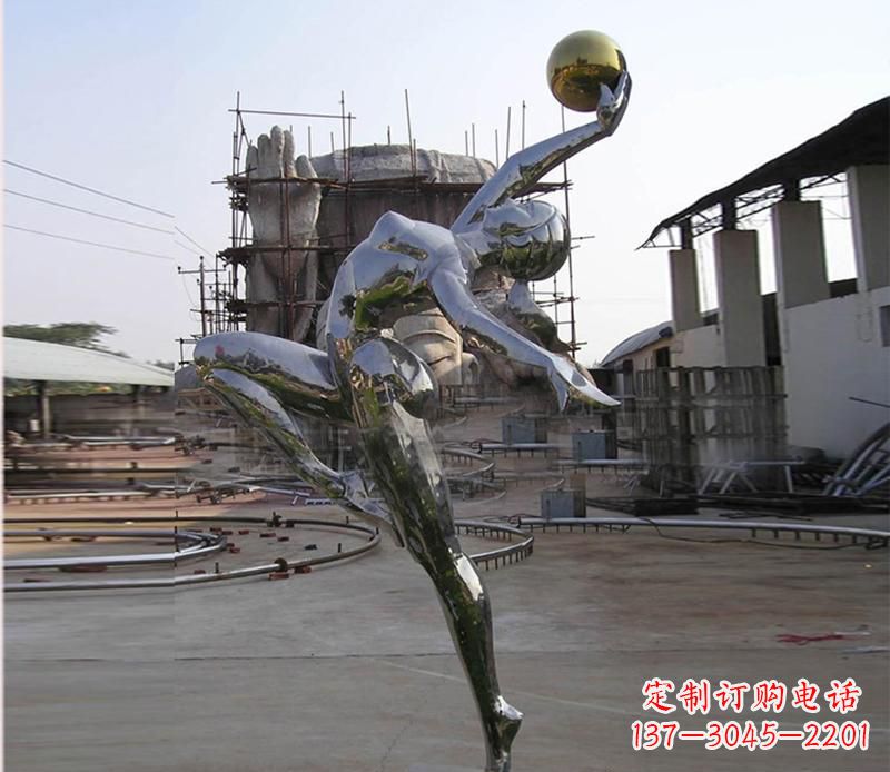 安阳不锈钢跳舞美女抽象雕塑