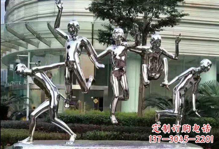 安阳不锈钢跳跃的儿童雕塑