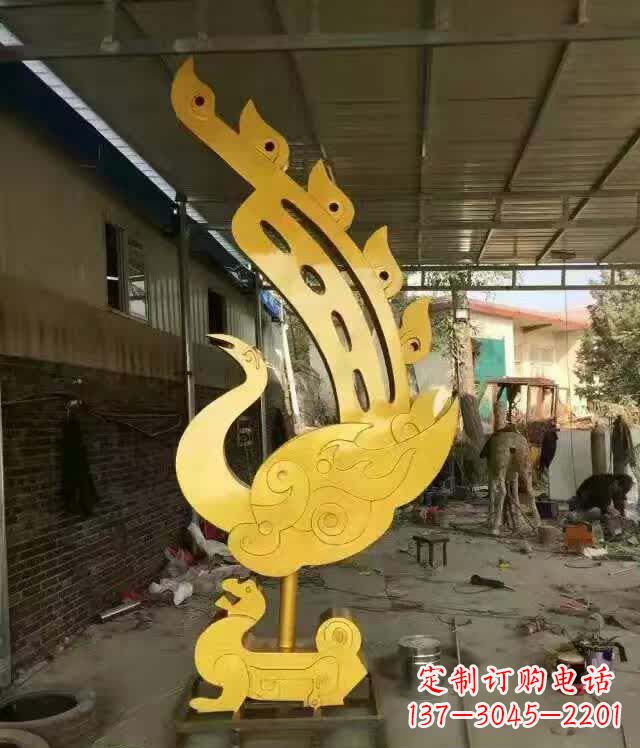 安阳不锈钢铁艺广场凤凰雕塑