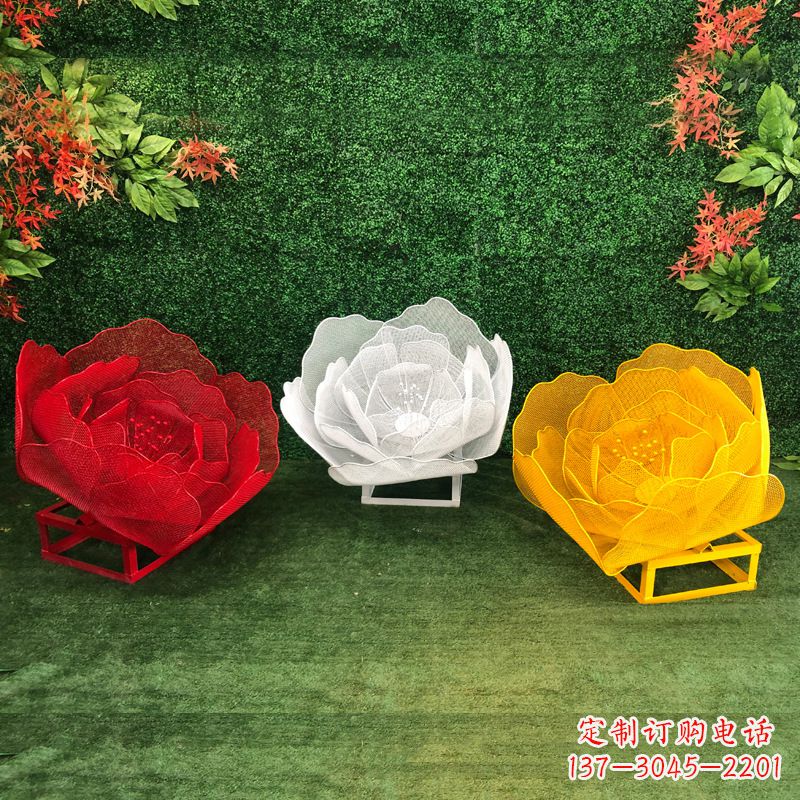 安阳不锈钢铁艺玫瑰花雕塑摆件