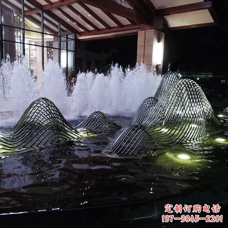 安阳不锈钢铁艺水景假山