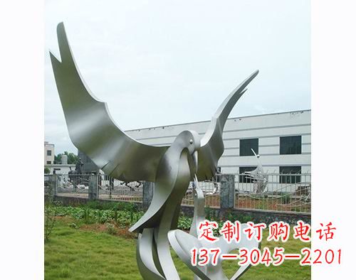 安阳不锈钢喂食动物雕塑