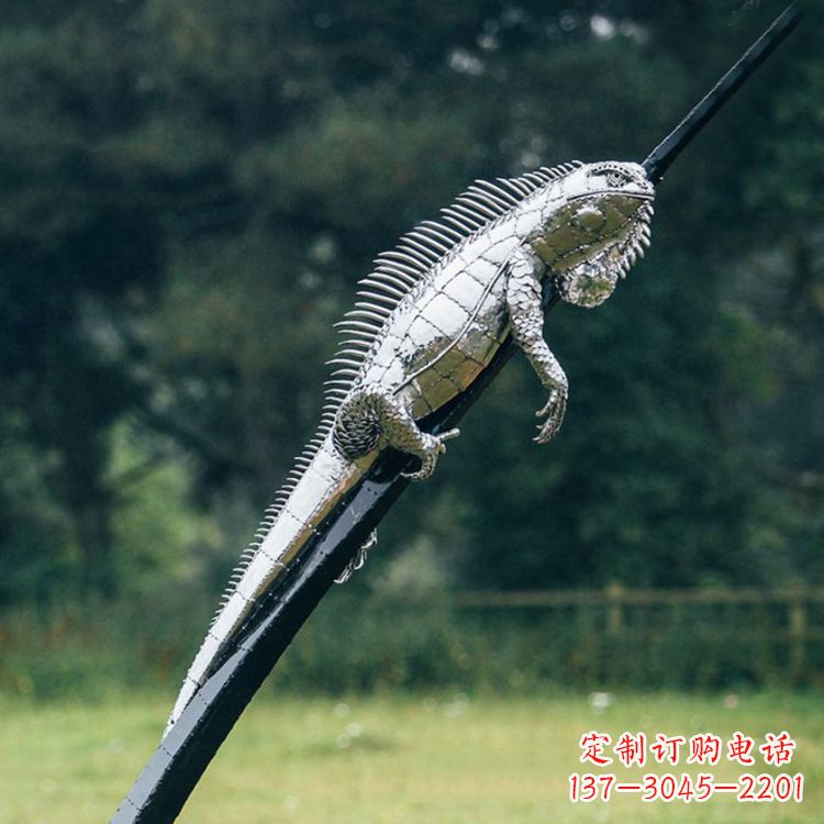 安阳不锈钢蜥蜴雕塑摆件