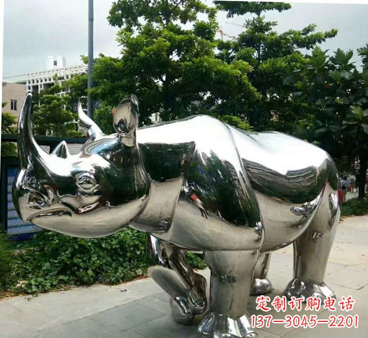 安阳不锈钢犀牛雕塑