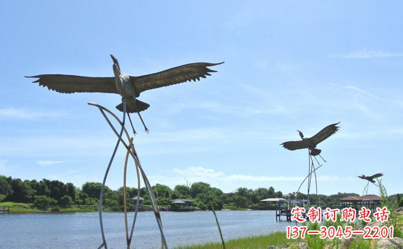安阳不锈钢仙鹤雕塑 (3)