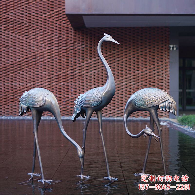 安阳不锈钢仙鹤雕塑