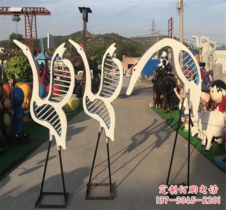 安阳不锈钢仙鹤雕塑 (2)