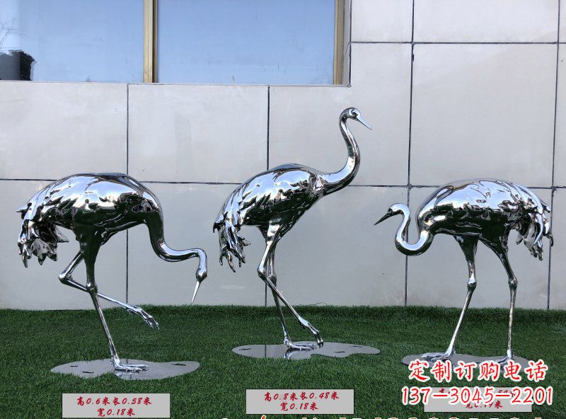 安阳不锈钢仙鹤雕塑222