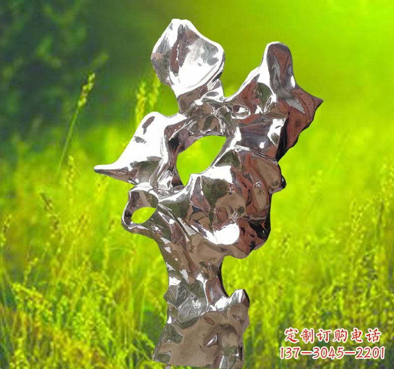 安阳不锈钢现代抽象太湖石雕塑