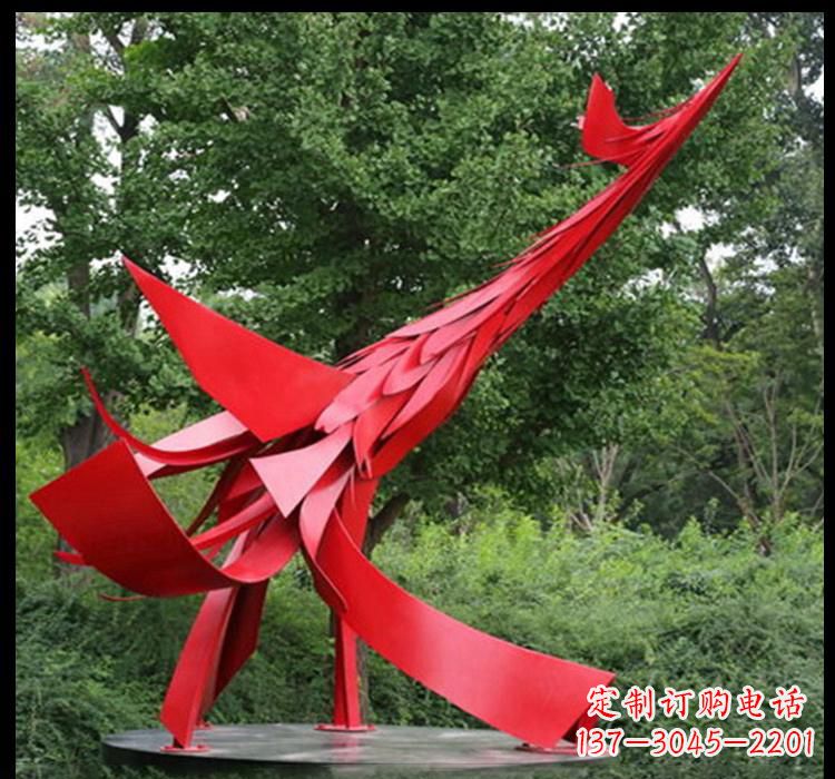 安阳不锈钢现代动物凤凰雕塑
