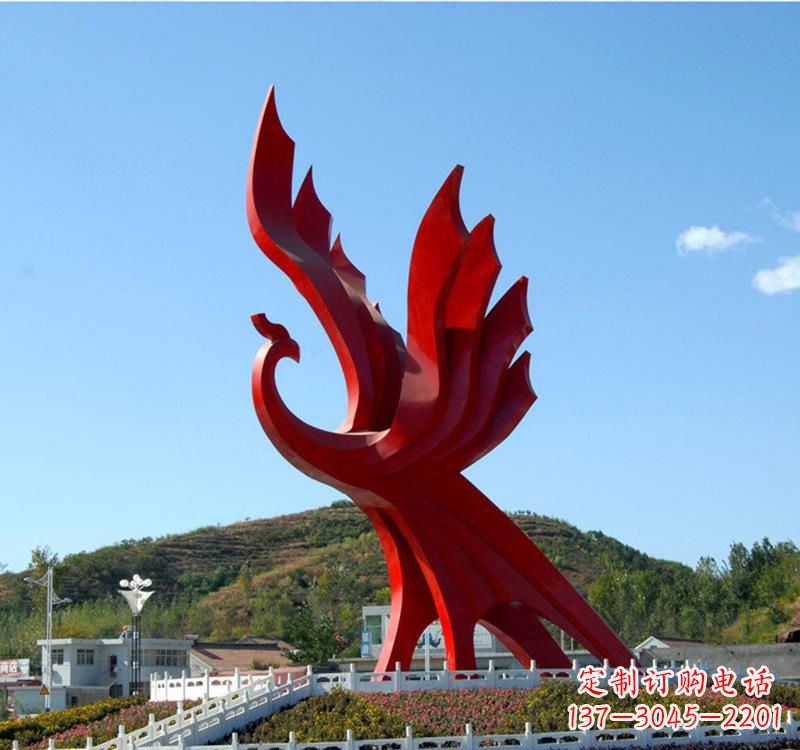 安阳不锈钢现代凤凰雕塑