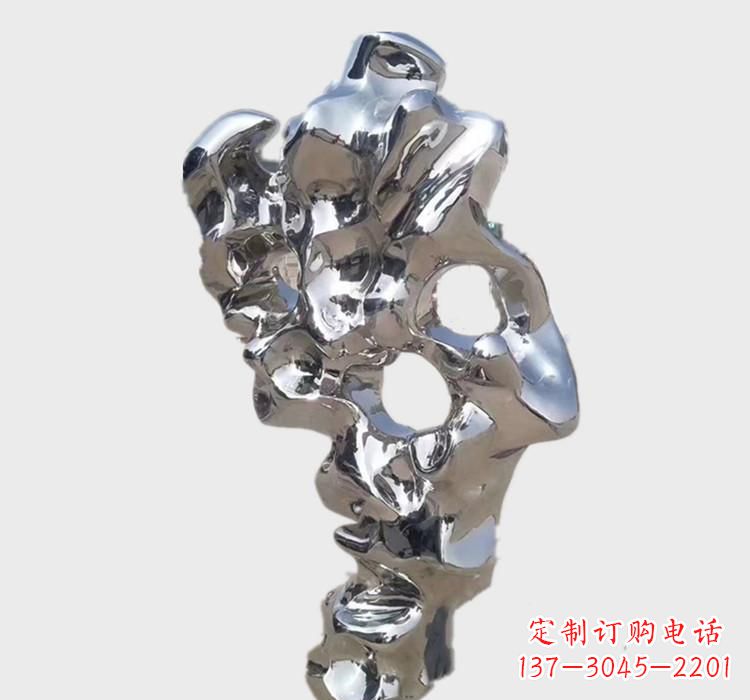 安阳不锈钢现代太湖石雕塑