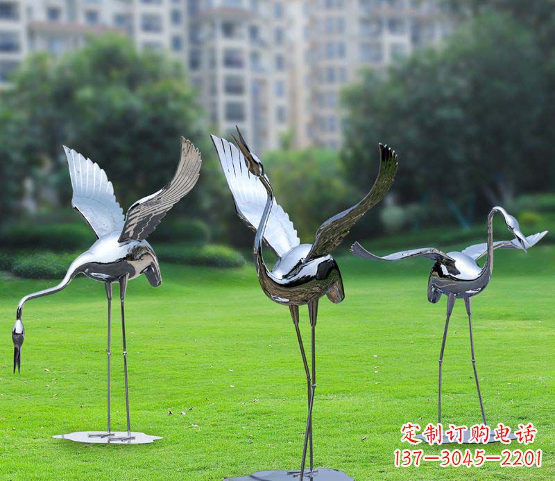 安阳不锈钢祥瑞仙鹤雕塑