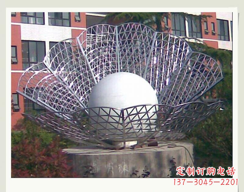安阳不锈钢小区贝壳珍珠雕塑