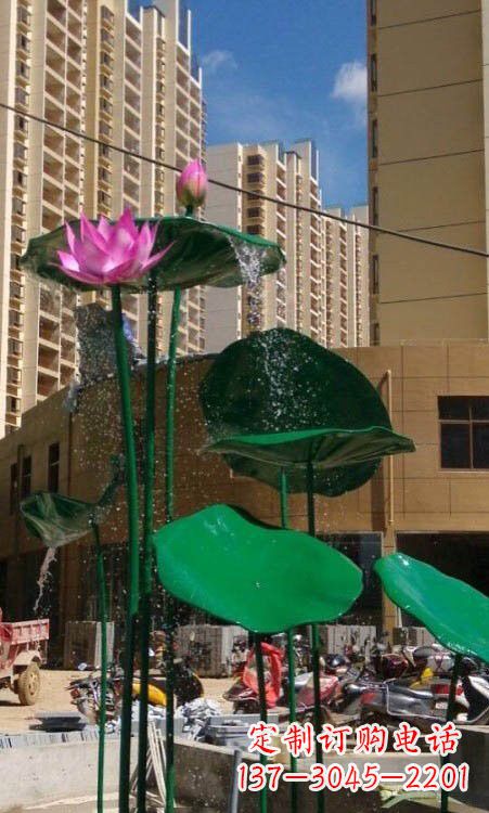安阳不锈钢小区彩色莲花雕塑