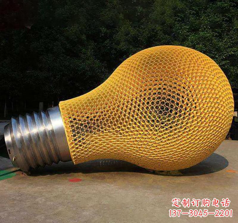 安阳不锈钢小区景观灯泡雕塑