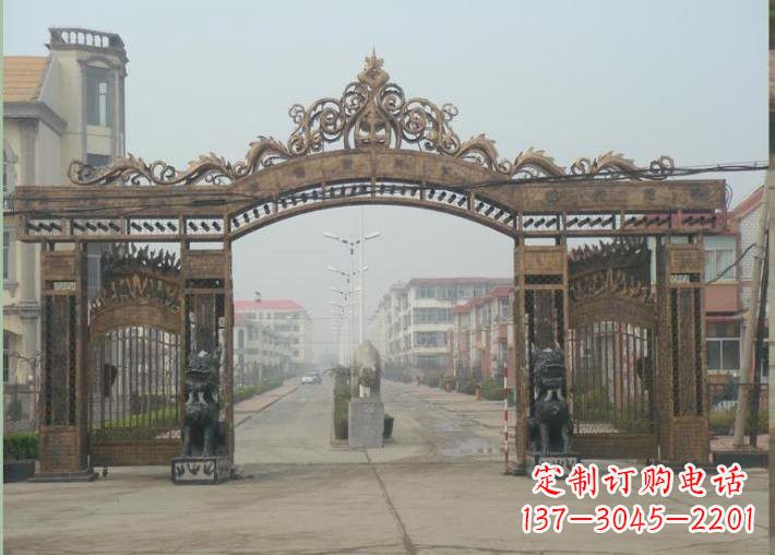 安阳不锈钢小区三门牌坊雕塑