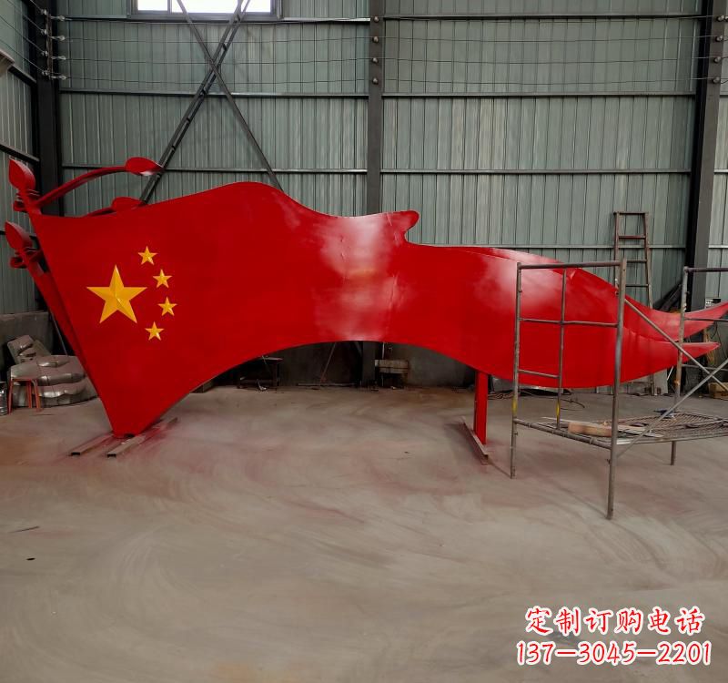 安阳不锈钢校园党旗标志雕塑