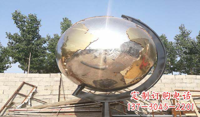 安阳不锈钢校园地球仪雕塑1